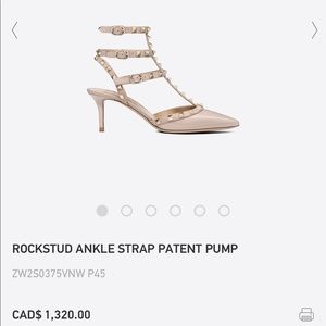 Brand New Valentino Rockstud ankle strap pump
